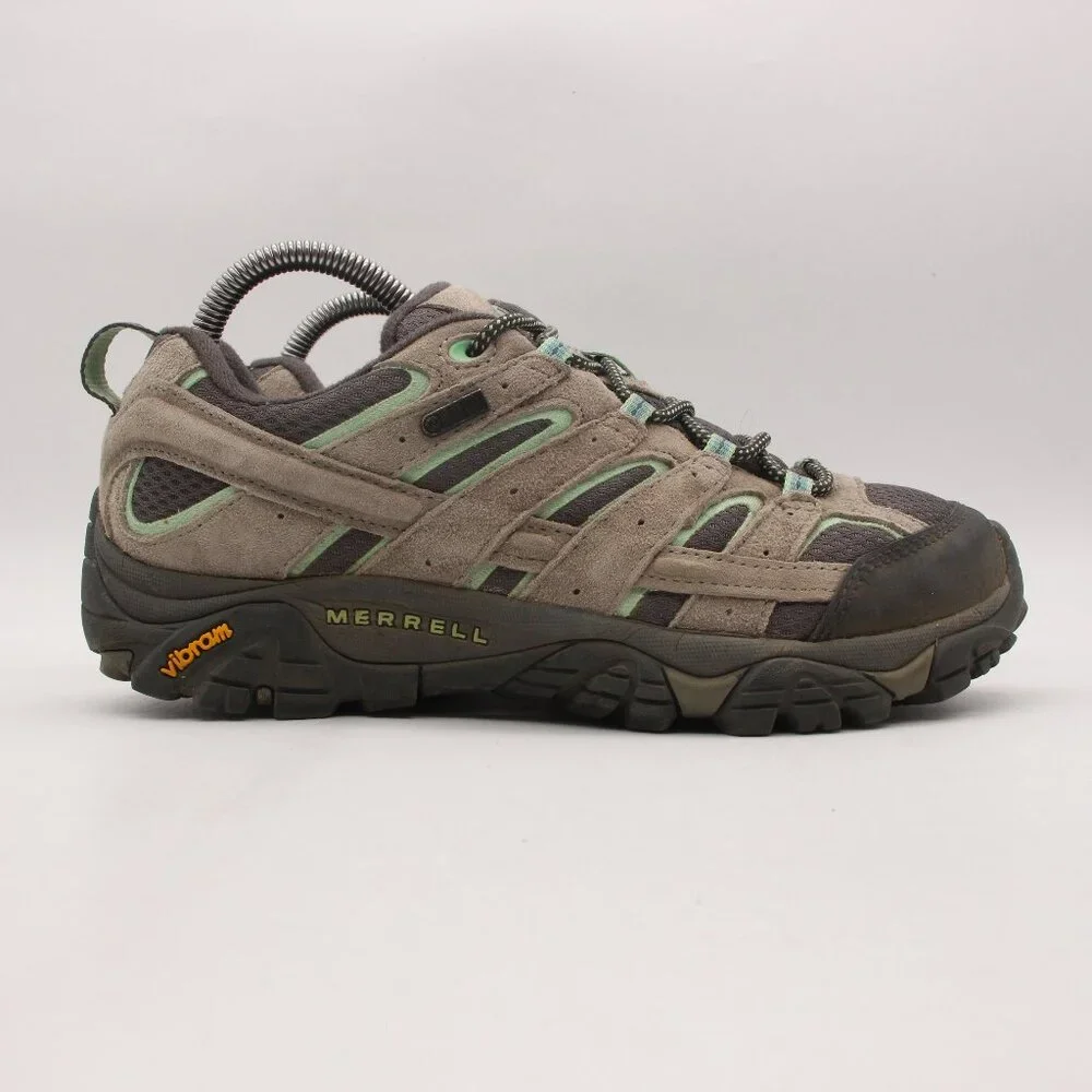 Merrell Moab 2 Women's Size US 8.5 Hiking Shoes Drizzle/Mint J06028 Waterproof